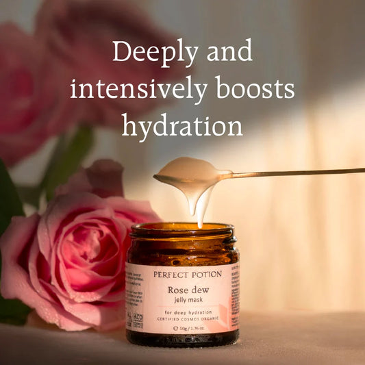 Rose Dew Jelly Mask deeply hydrates by Perfect Potion