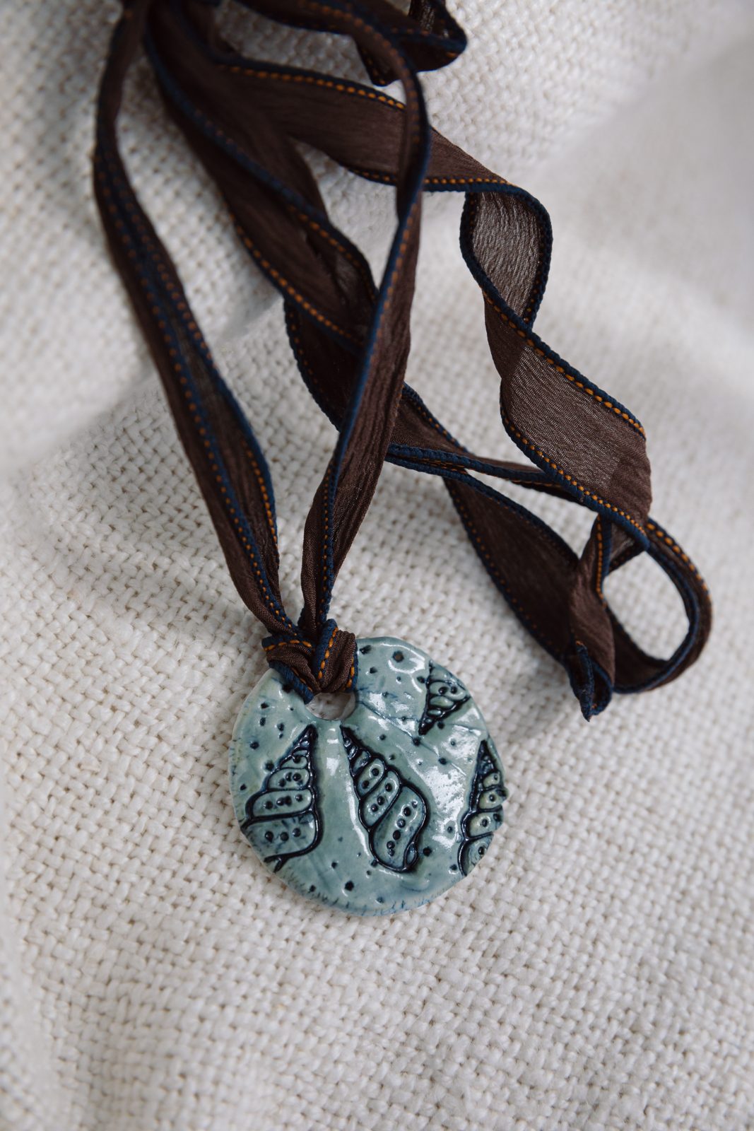 Gindi Girl Driftwood Pool Ceramic Necklace