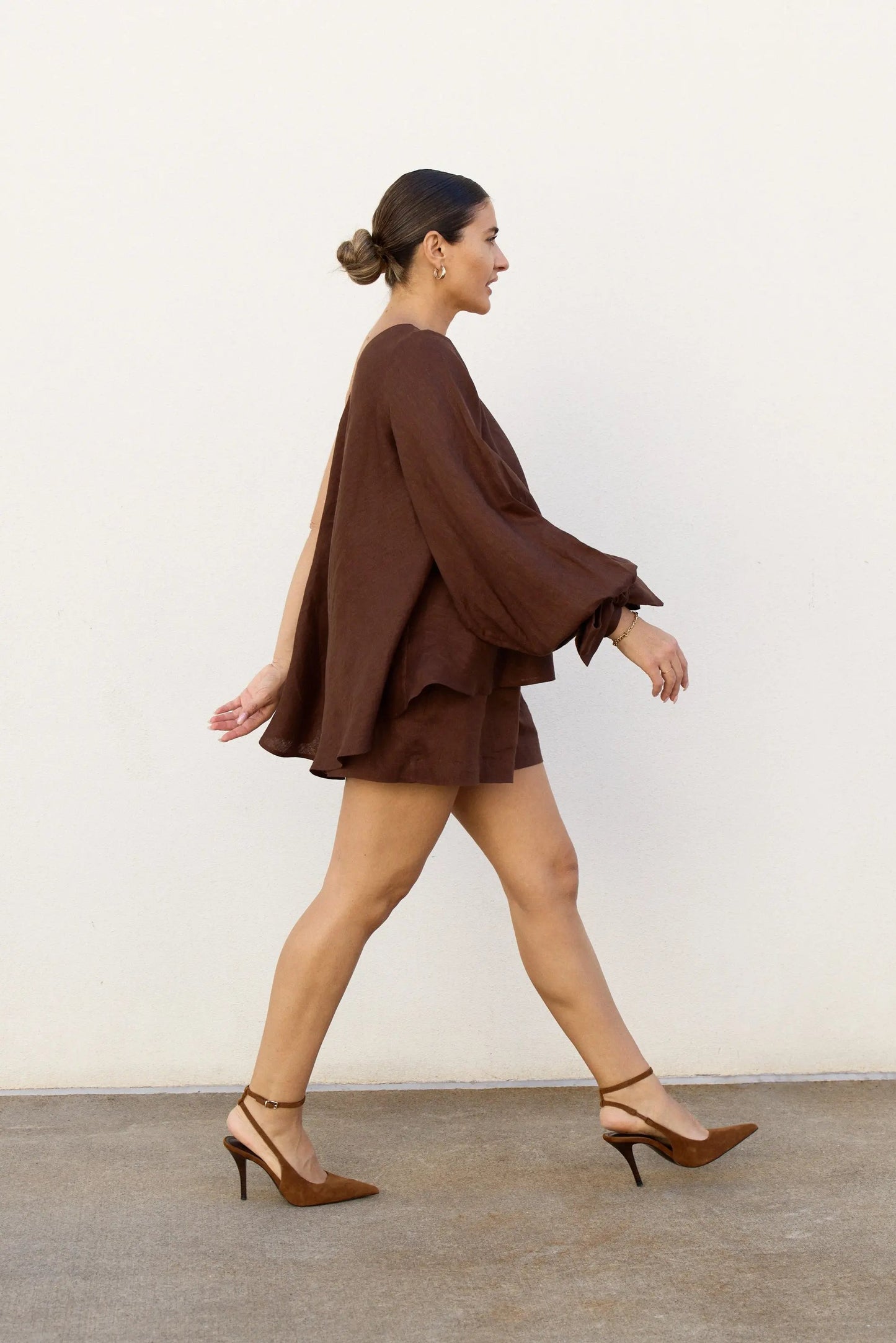 Brown Relaxed Shorts by ISABELLA LONGGINOU - image 2