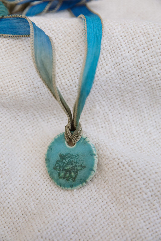 Gindi Girl Open Water ceramic pendant necklace