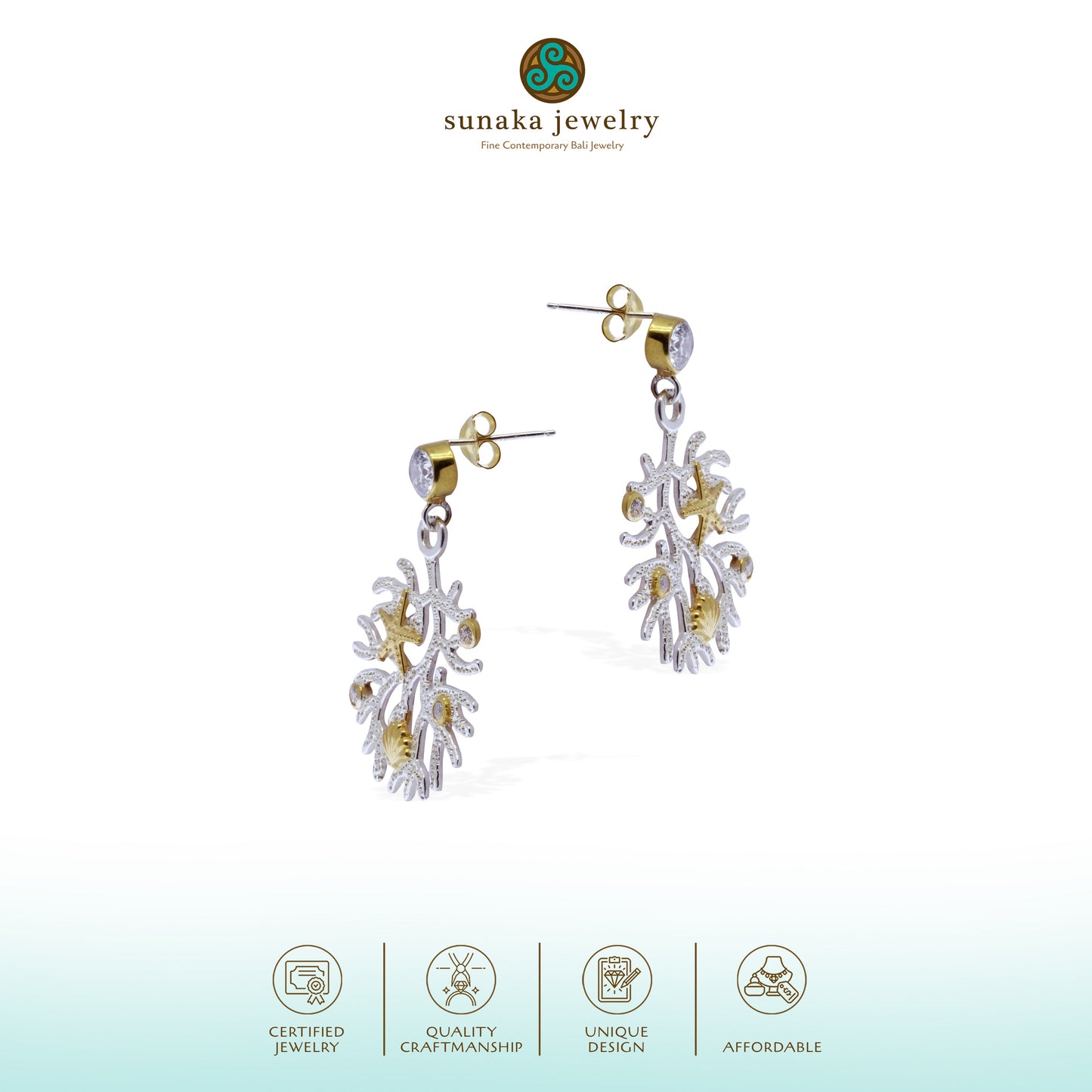 Sunaka Coral Reef earrings
