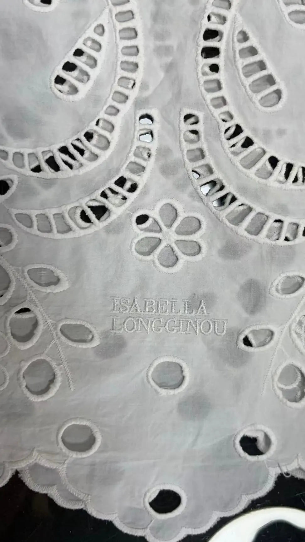 Cotton Broderie Button Up by ISABELLA LONGGINOU - image 5