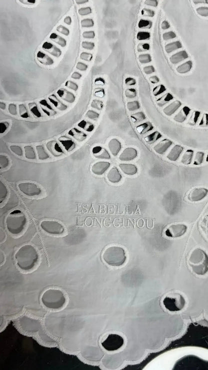 Cotton Broderie Button Up by ISABELLA LONGGINOU - image 5