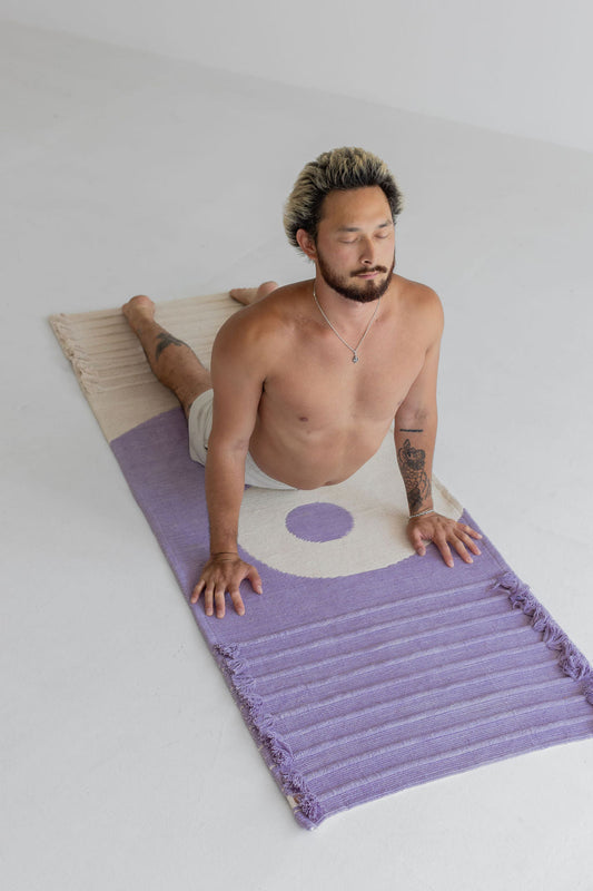 Yin-Yang Amethyst mat rolled
