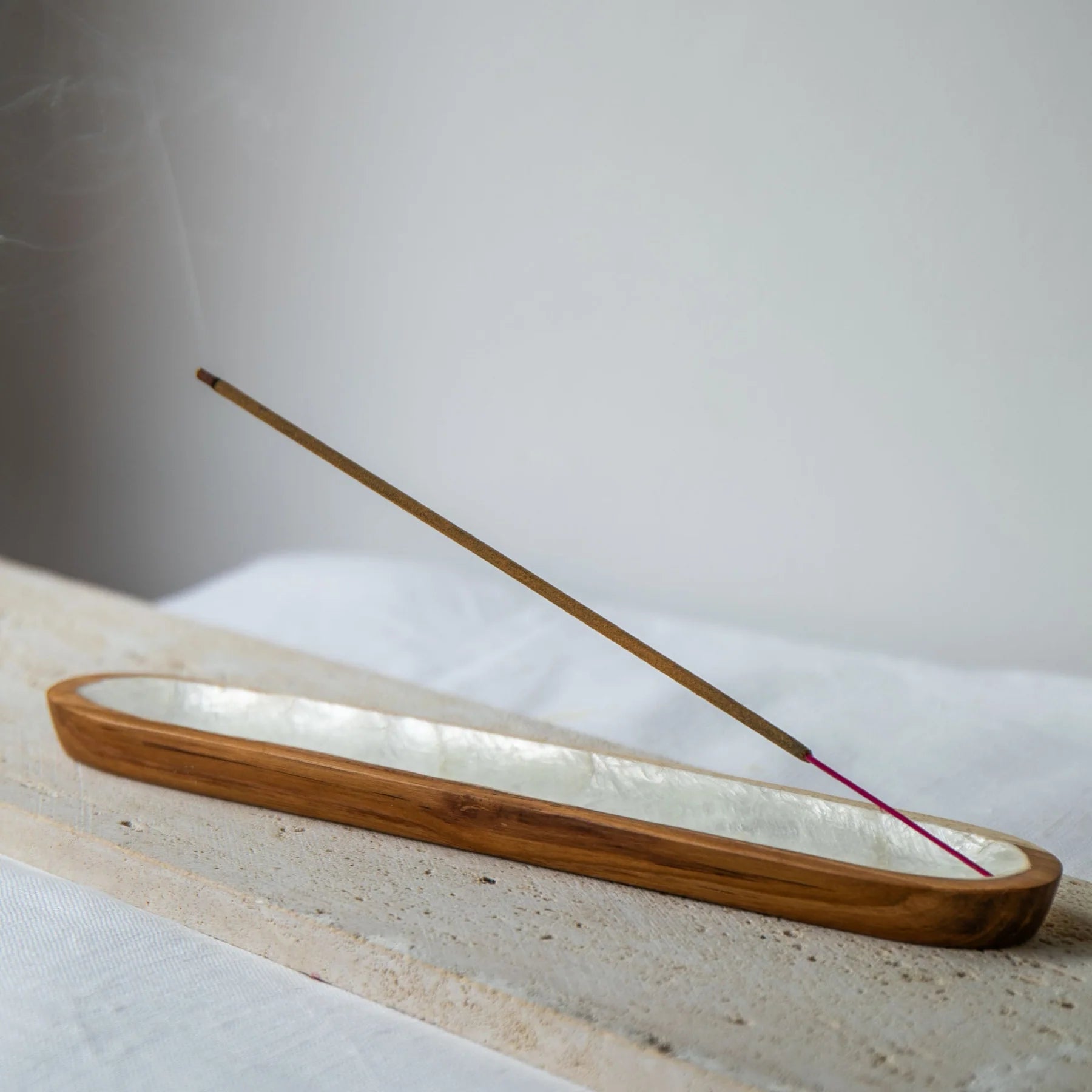 Shell Boat Teak Incense Holder by Holy Smoke - image 3