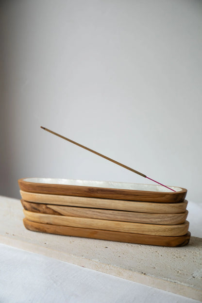 Shell Boat Teak Incense Holder by Holy Smoke - image 2