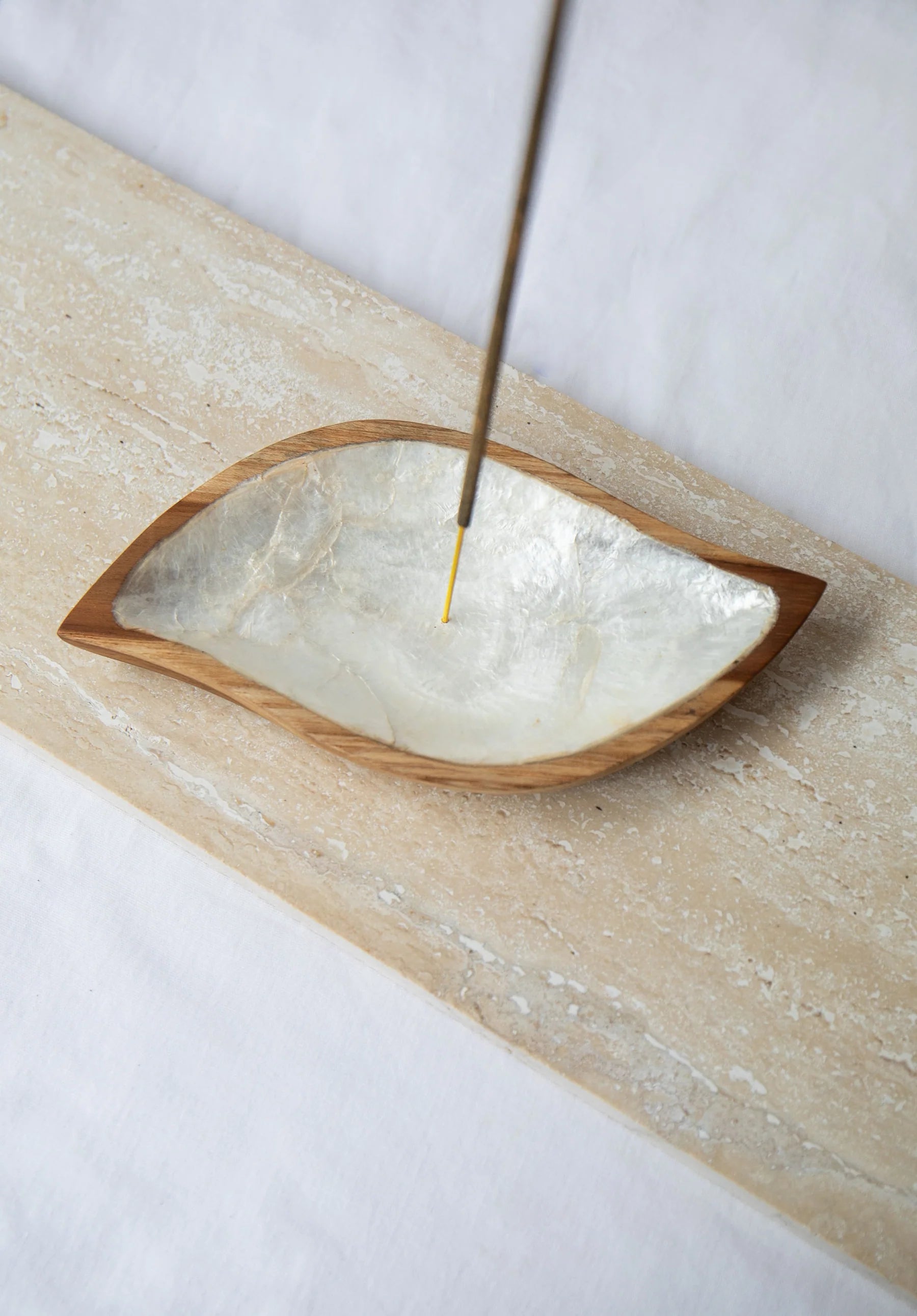 Shell Leaf Teak Incense Holder by Holy Smoke - image 2