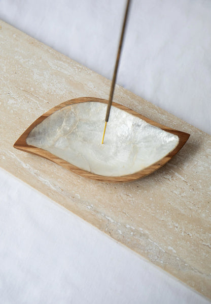 Shell Leaf Teak Incense Holder by Holy Smoke - image 2