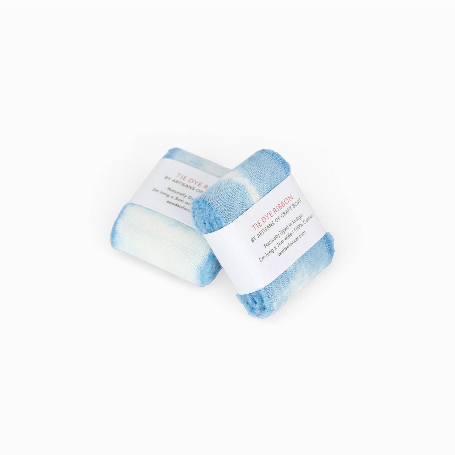 INDIGO NATURAL DYED COTTON RIBBONS (Pack of 6) by Craft Boat - image 2