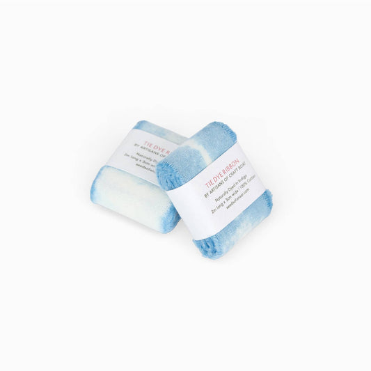 INDIGO NATURAL DYED COTTON RIBBONS (Pack of 6) by Craft Boat - image 2