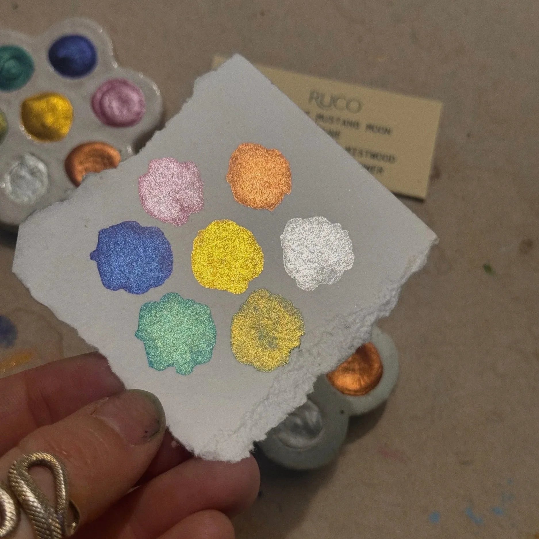 Flower Power Shimmer Palette by Ruco Paints
