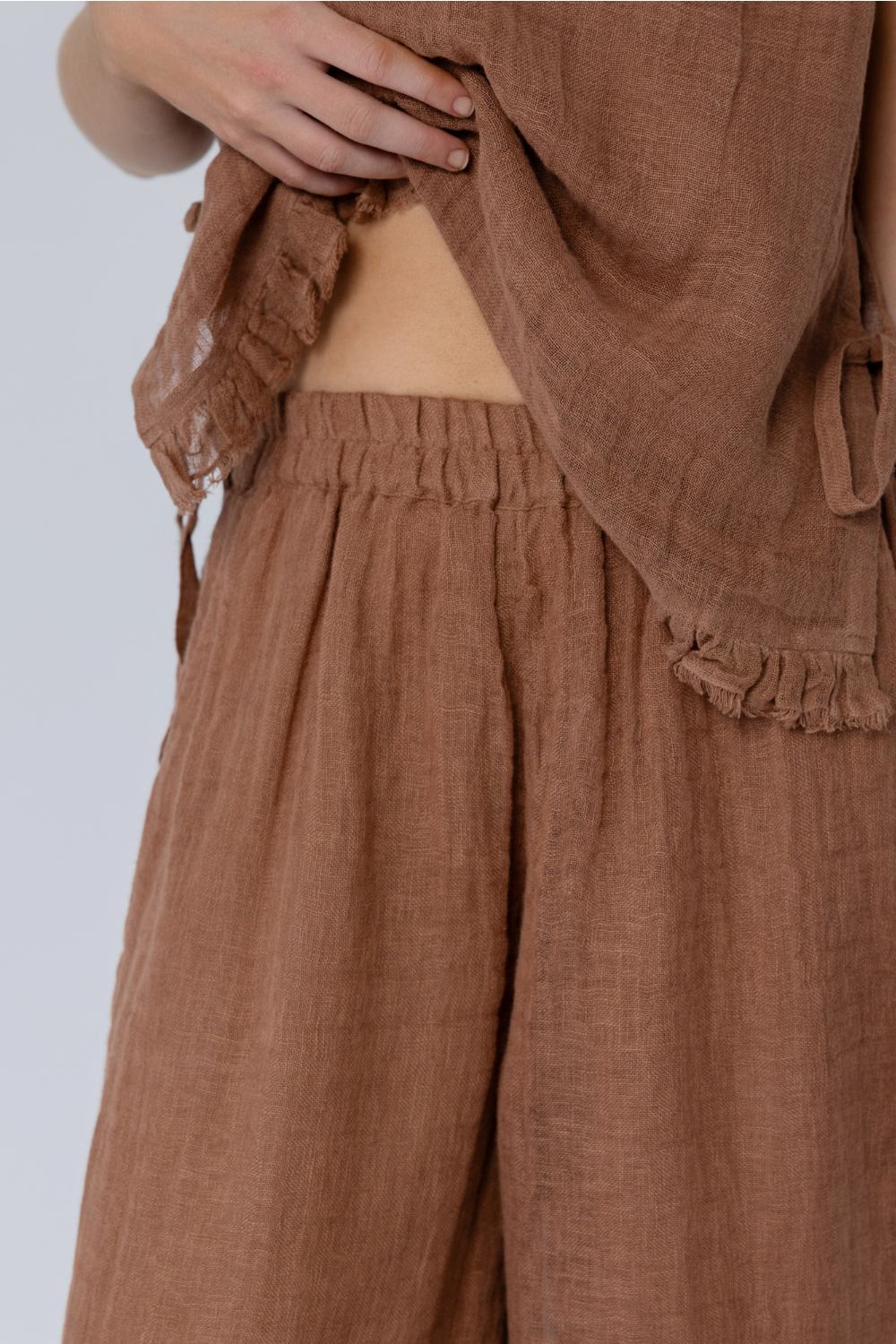 Arana Linen Pant - Clay