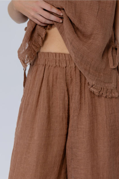 Arana Linen Pant - Clay