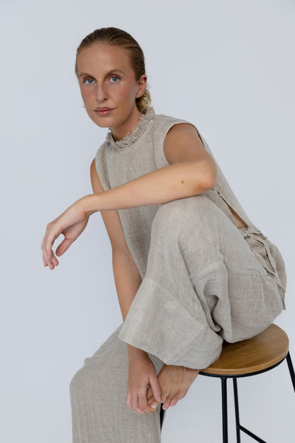 Arana Linen Pant - Natural
