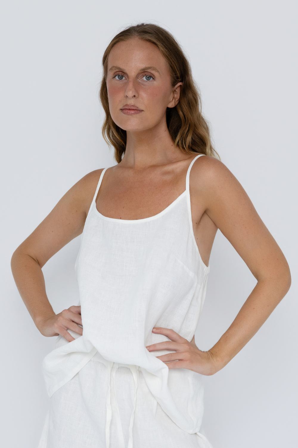 Fundamental Linen Cami - Off White