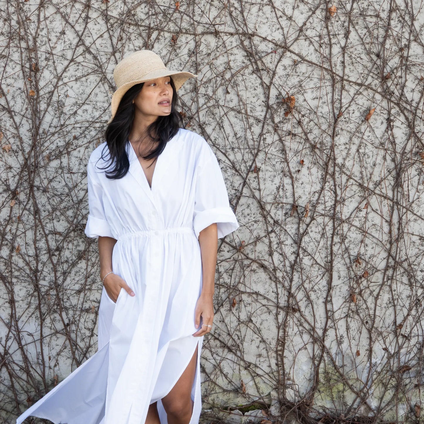 Beloa handwoven raffia floppy summer hat by TANORA — view 4
