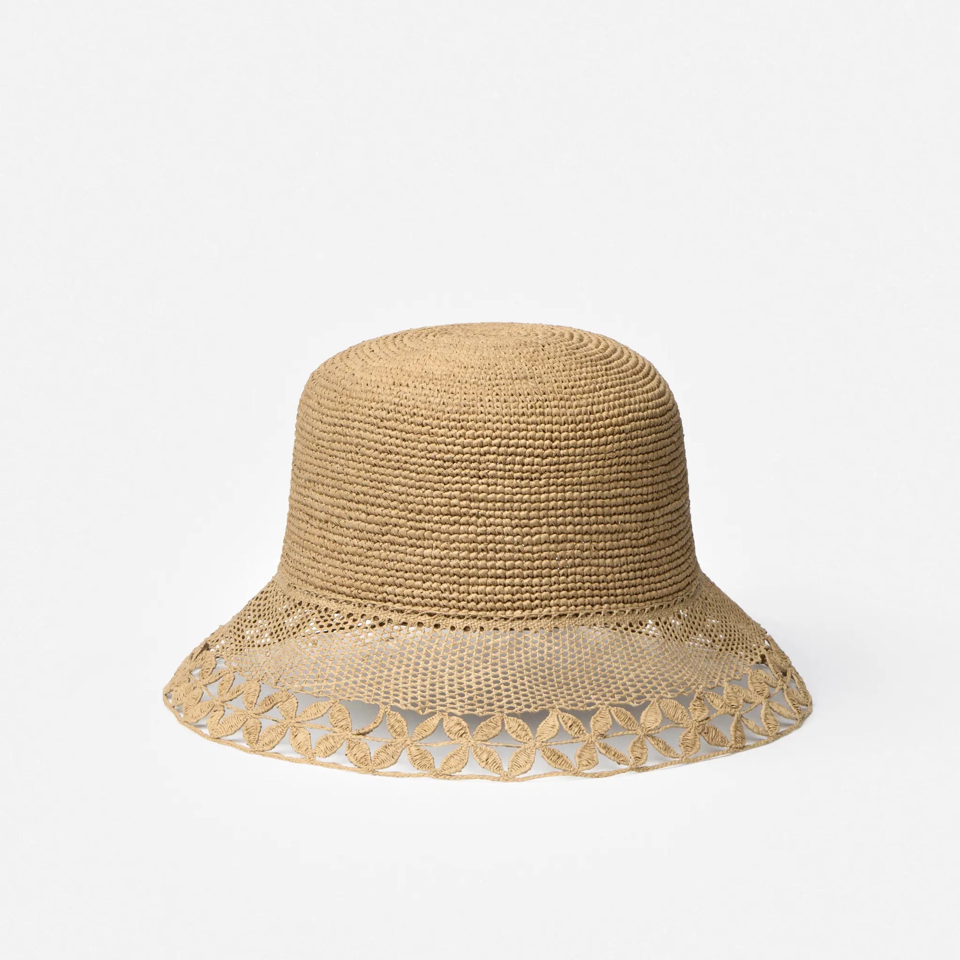 Bokety handwoven raffia lace bucket hat by TANORA — view 4