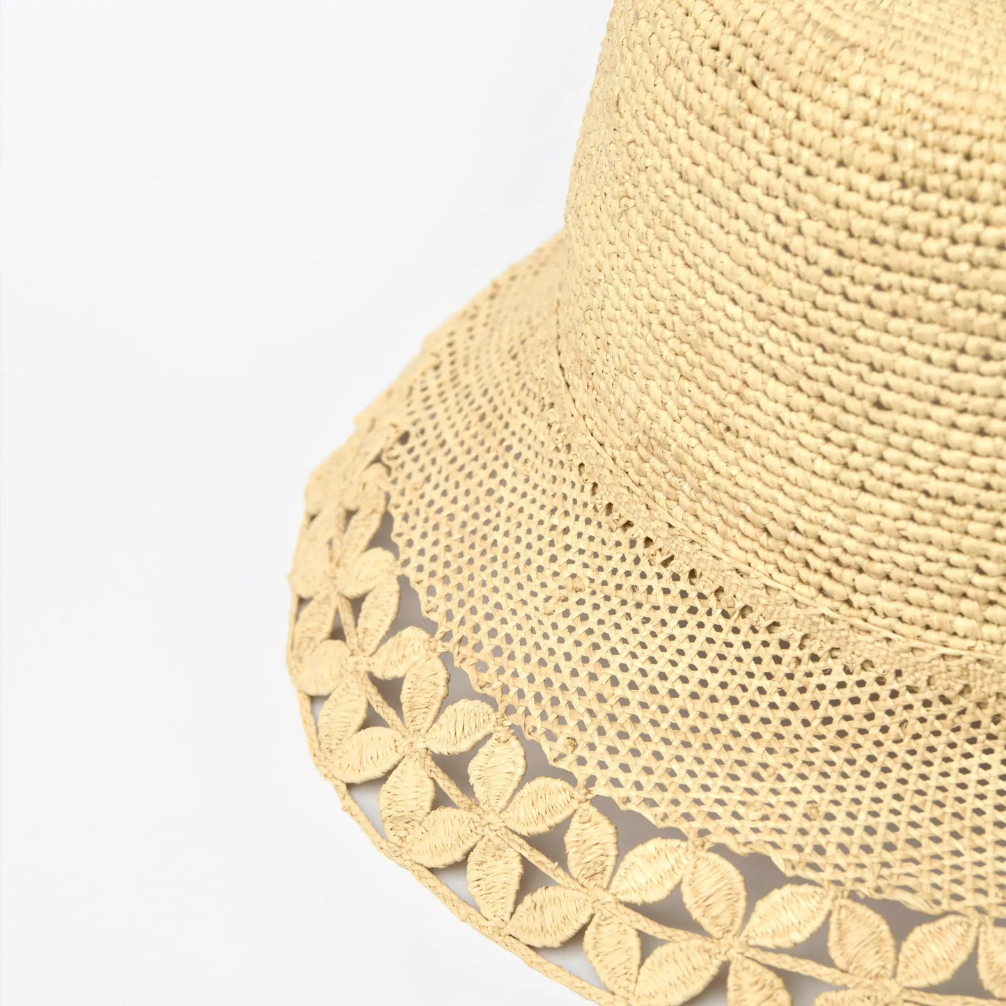 Bokety handwoven raffia lace bucket hat by TANORA — view 3