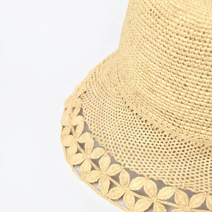 Bokety handwoven raffia lace bucket hat by TANORA — view 3