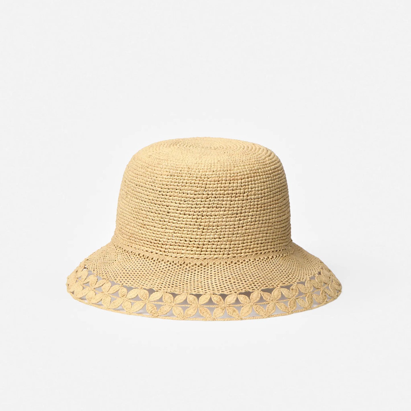 Bokety handwoven raffia lace bucket hat by TANORA