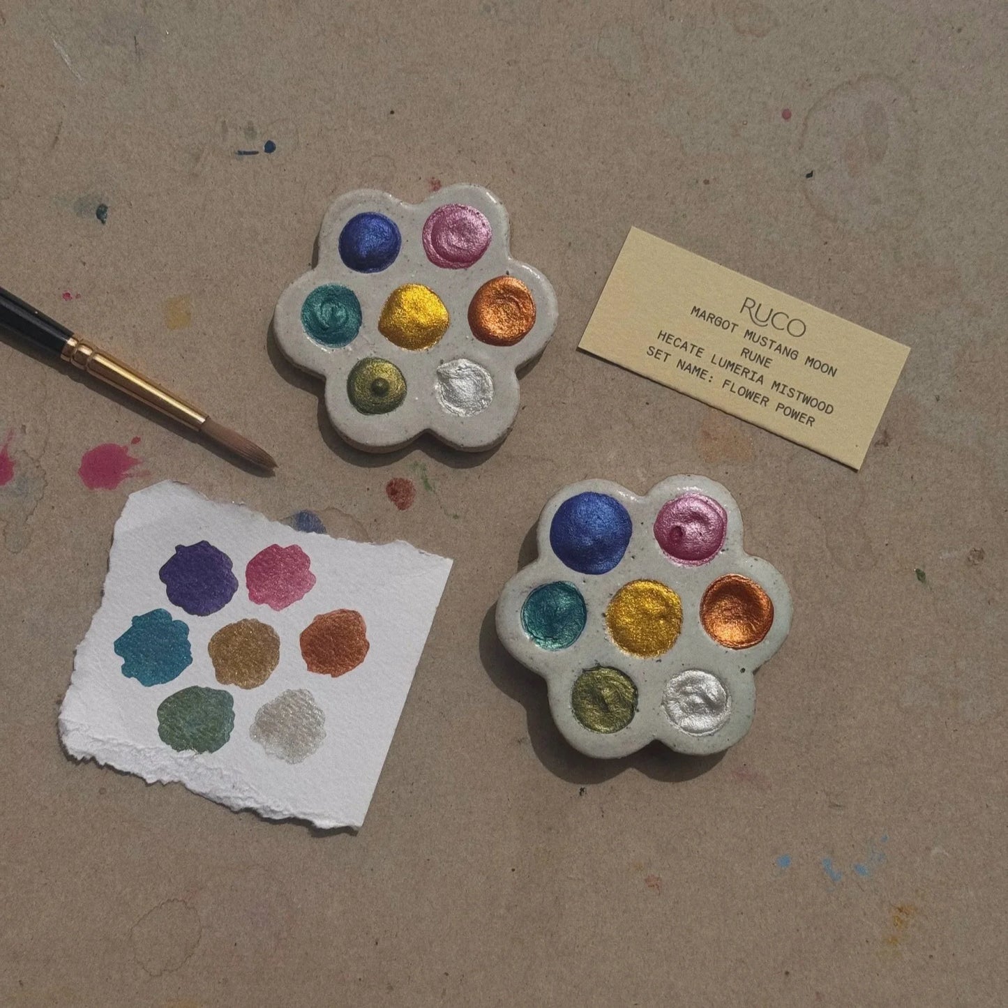 Flower Power Shimmer Palette by Ruco Paints