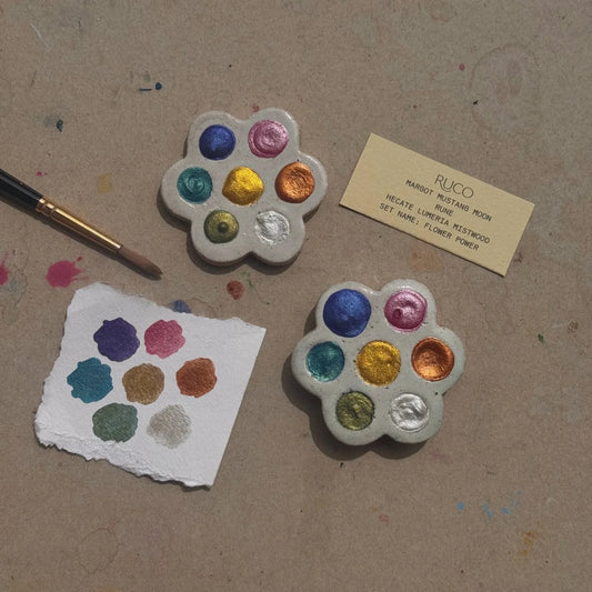Flower Power Shimmer Palette by Ruco Paints