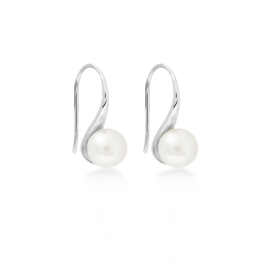 Sunaka Lumine Pearl hook earrings in silver