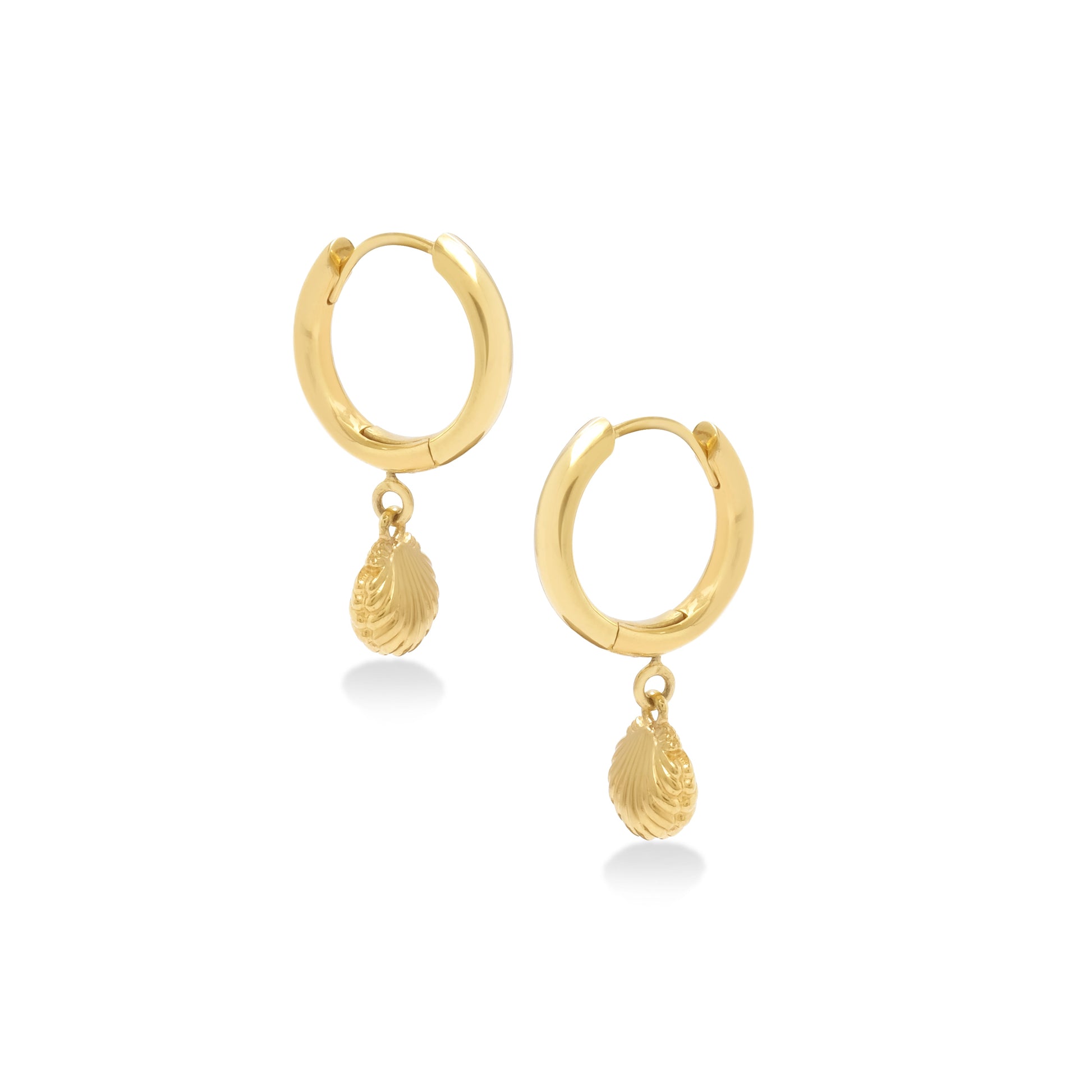Sunaka Shell Pearl hoop earrings