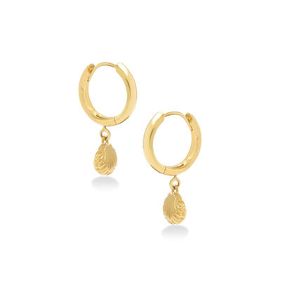 Sunaka Shell Pearl hoop earrings