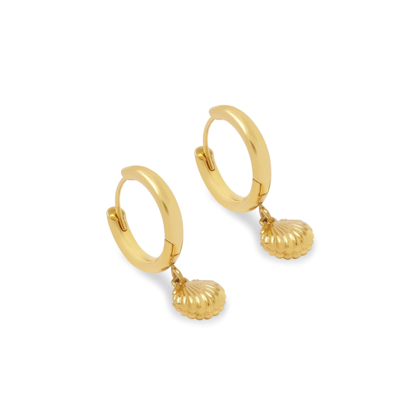 Sunaka Shell Pearl hoop earrings pair
