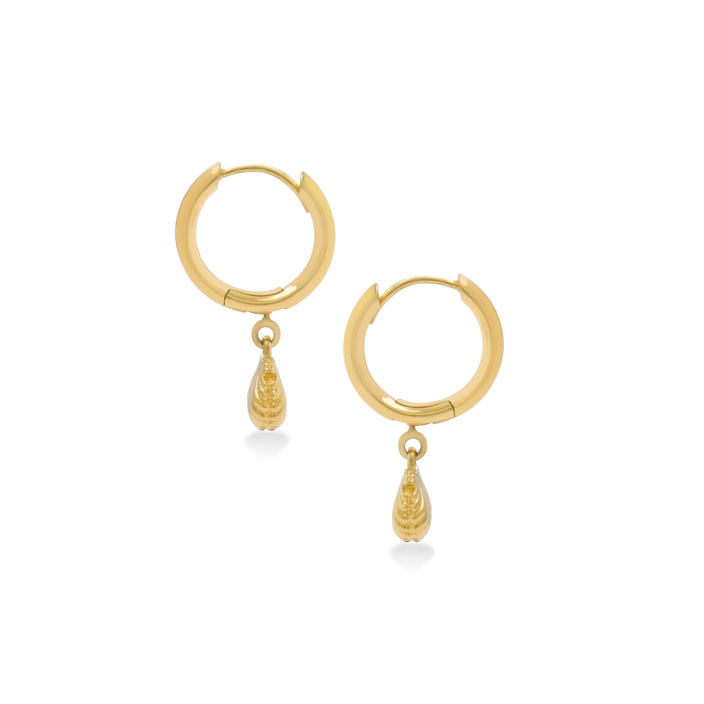 Sunaka Shell Pearl hoop earrings side