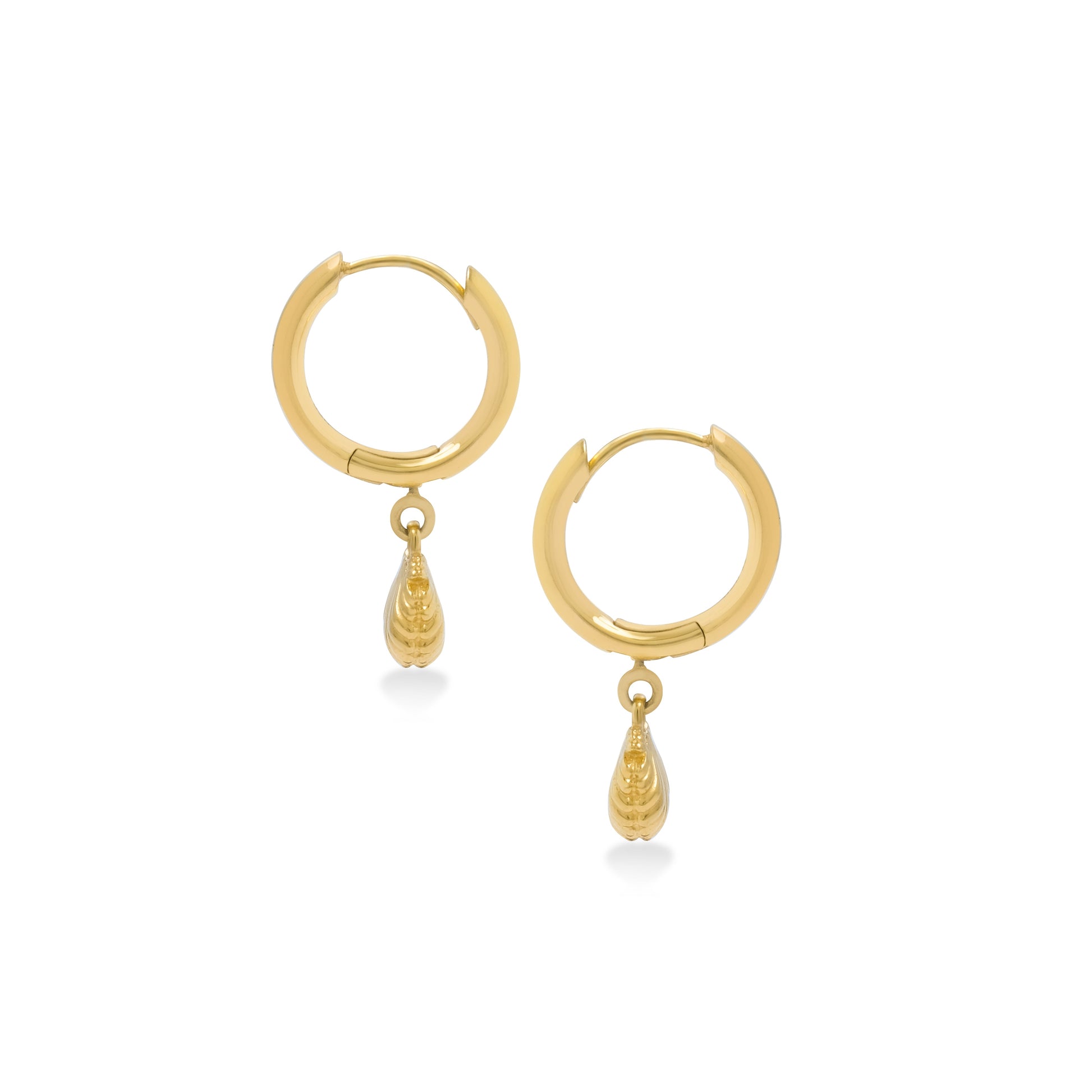 Sunaka Shell Pearl hoop earrings side