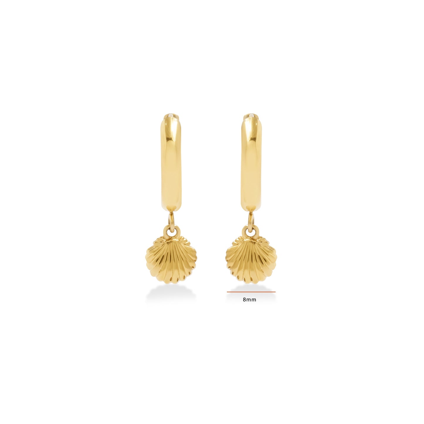 Sunaka Shell Pearl hoop earrings