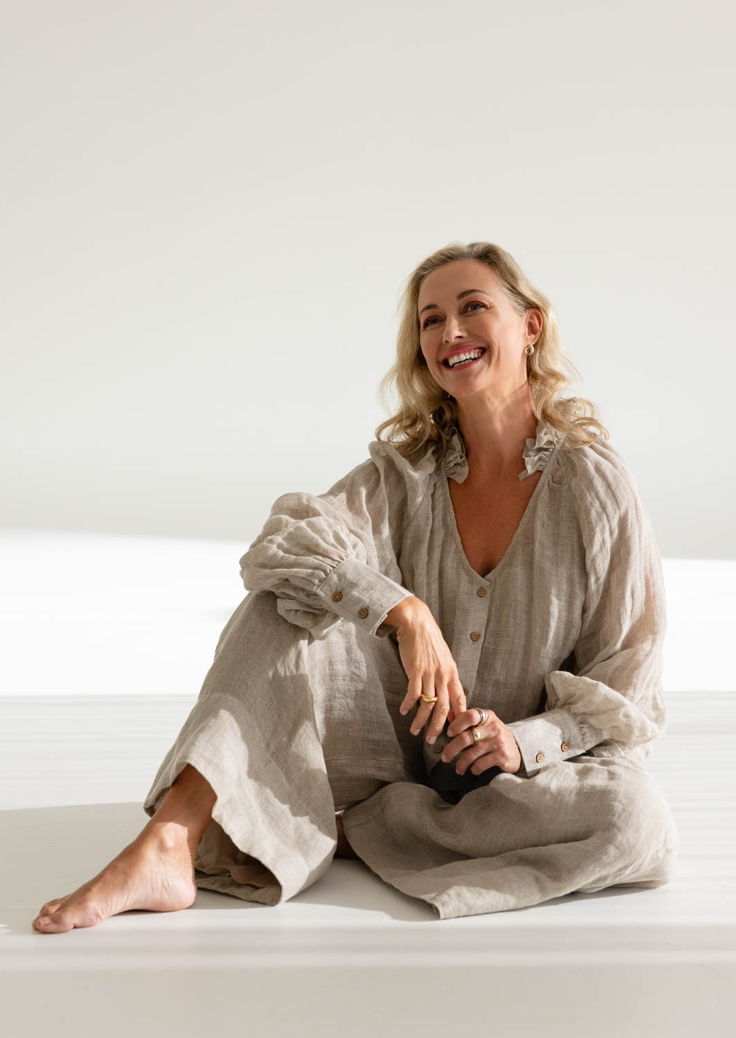 Mika Linen Blouse - Natural
