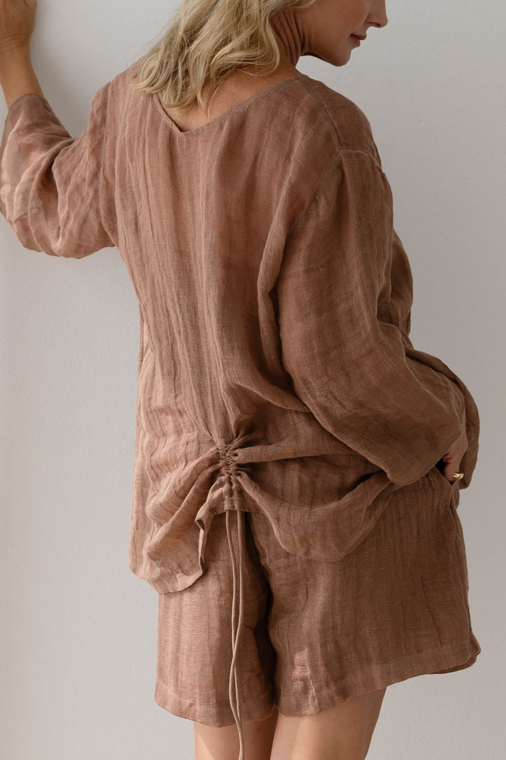 Tallows Linen Shorts - Clay