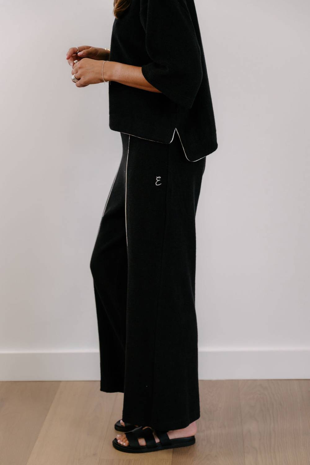 Empire Axis Pant - Black with White Piping