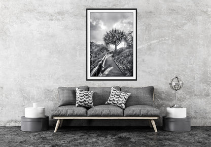Follow Your Own Path fine art print styled in a living room