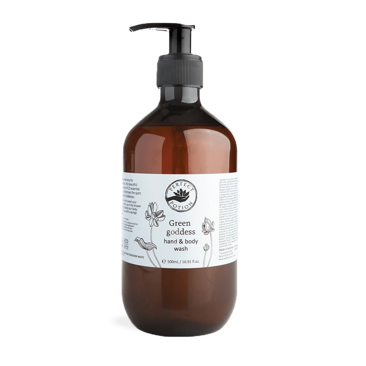 Green Goddess Hand & Body Wash 500mL by Perfect Potion
