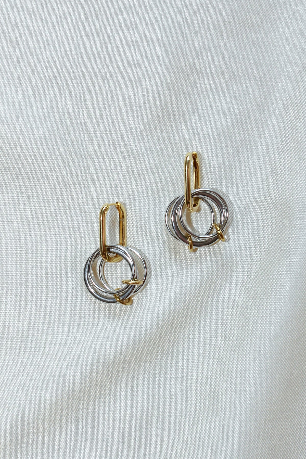 Trois Earrings | Gold and Silver