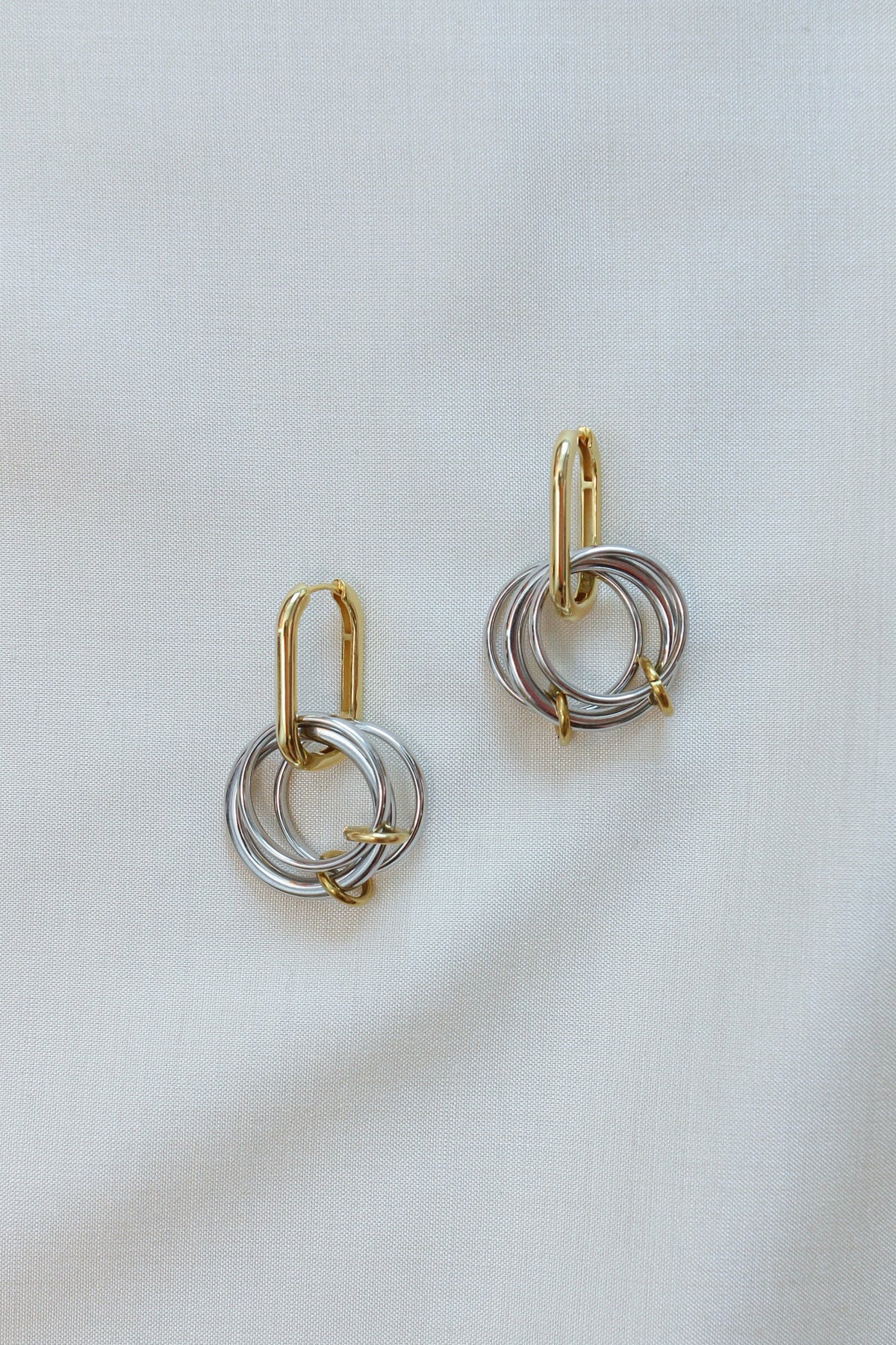 Trois Earrings | Gold and Silver