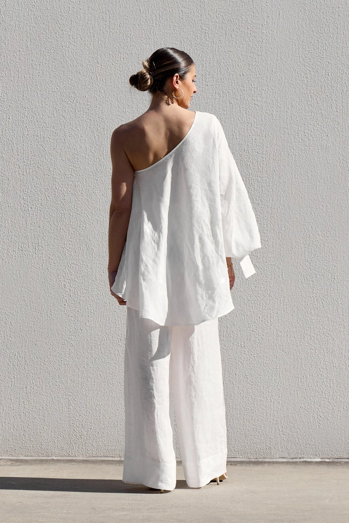 White Balloon OS Sleeve Swing Top by ISABELLA LONGGINOU - image 5