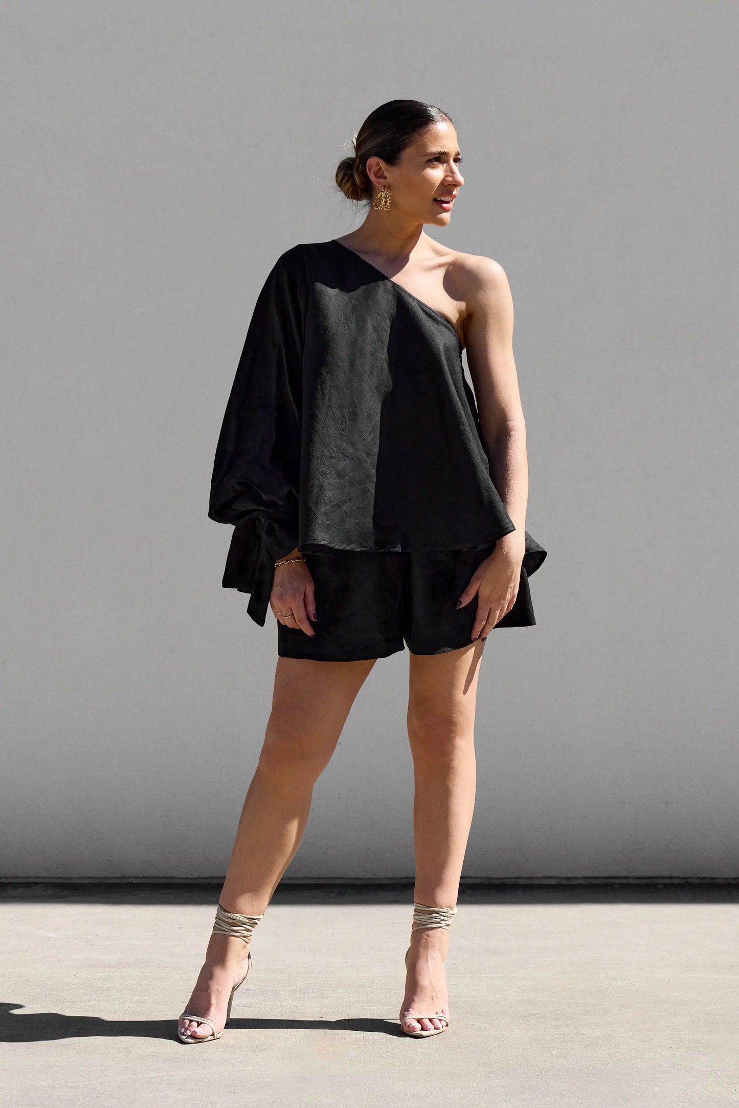 Black Relaxed Shorts by ISABELLA LONGGINOU - image 5