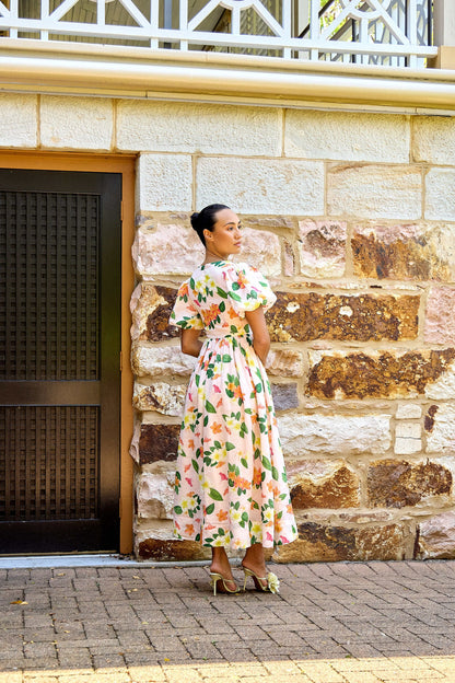 Frangipani Puff Sleeve Dress by ISABELLA LONGGINOU - image 3