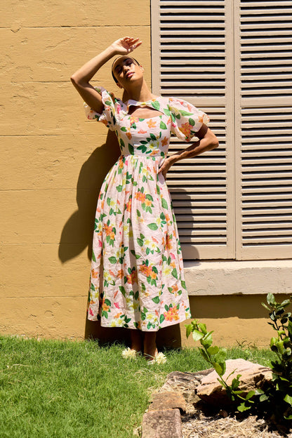 Frangipani Puff Sleeve Dress by ISABELLA LONGGINOU - image 6