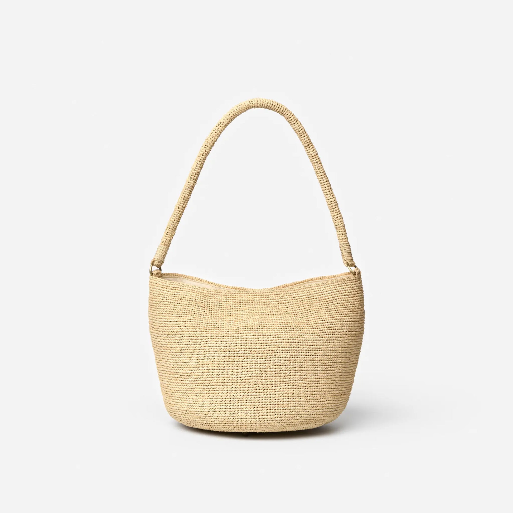 Kibo handwoven raffia crossbody handbag by TANORA
