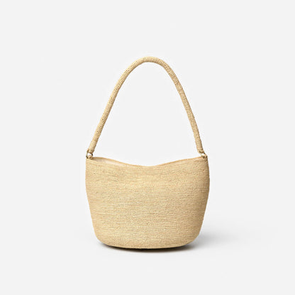 Kibo handwoven raffia crossbody handbag by TANORA