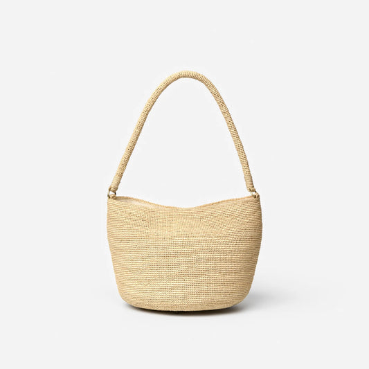 Kibo handwoven raffia crossbody handbag by TANORA
