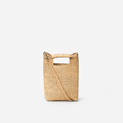Mini Ngeza handwoven raffia crossbody bag by TANORA — view 3