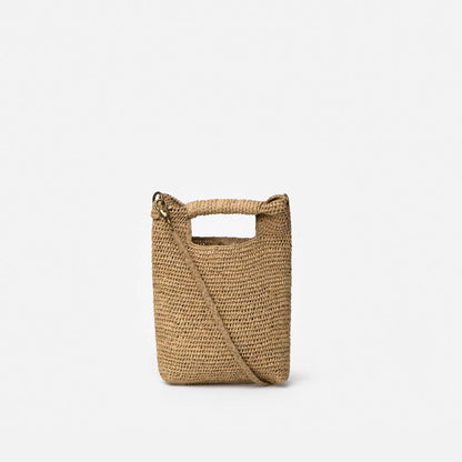 Mini Ngeza handwoven raffia crossbody bag by TANORA