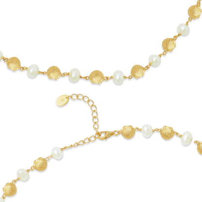 Sunaka Shell Pearl choker detail
